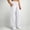 White, variant on YHAJDS Plus Size Yoga Pants Elastic Waist Split Hem Tight Sports Long Trousers With Side Pockets