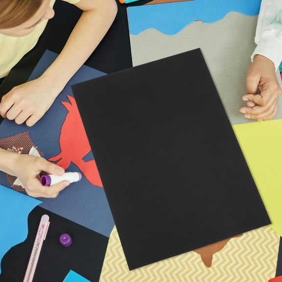 LABELEPH Black Card Stock Paper 50 Sheets for Crafting and Scrapbooking