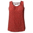 thumbnail image 2 of FashionOutfit Women's Floral Print Sleeveless Woven Chiffon Blouse Top, 2 of 4