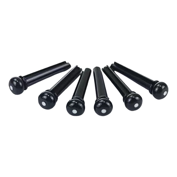 6 Pcs Wooden Guitar Bridge Pins, for Acoustic Guitar, Colorful Shell Design, Easy Install, Improve Sustain