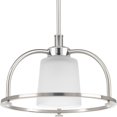 thumbnail image 3 of Progress Lighting West Village 1-Light Semi-Flush Convertible Ceiling Light, Antique Bronze, Double Prismatic Glass Shade, 3 of 7