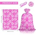 thumbnail image 3 of Jumbo Large Plastic Gift Bag, Pink Happy Birthday Design with Colorful Confetti Sprinkles Design Plastic Bag with Tag and Tie for Birthday Party Gifts and Celebration - 56" x 36", 1 Pcs, 3 of 4