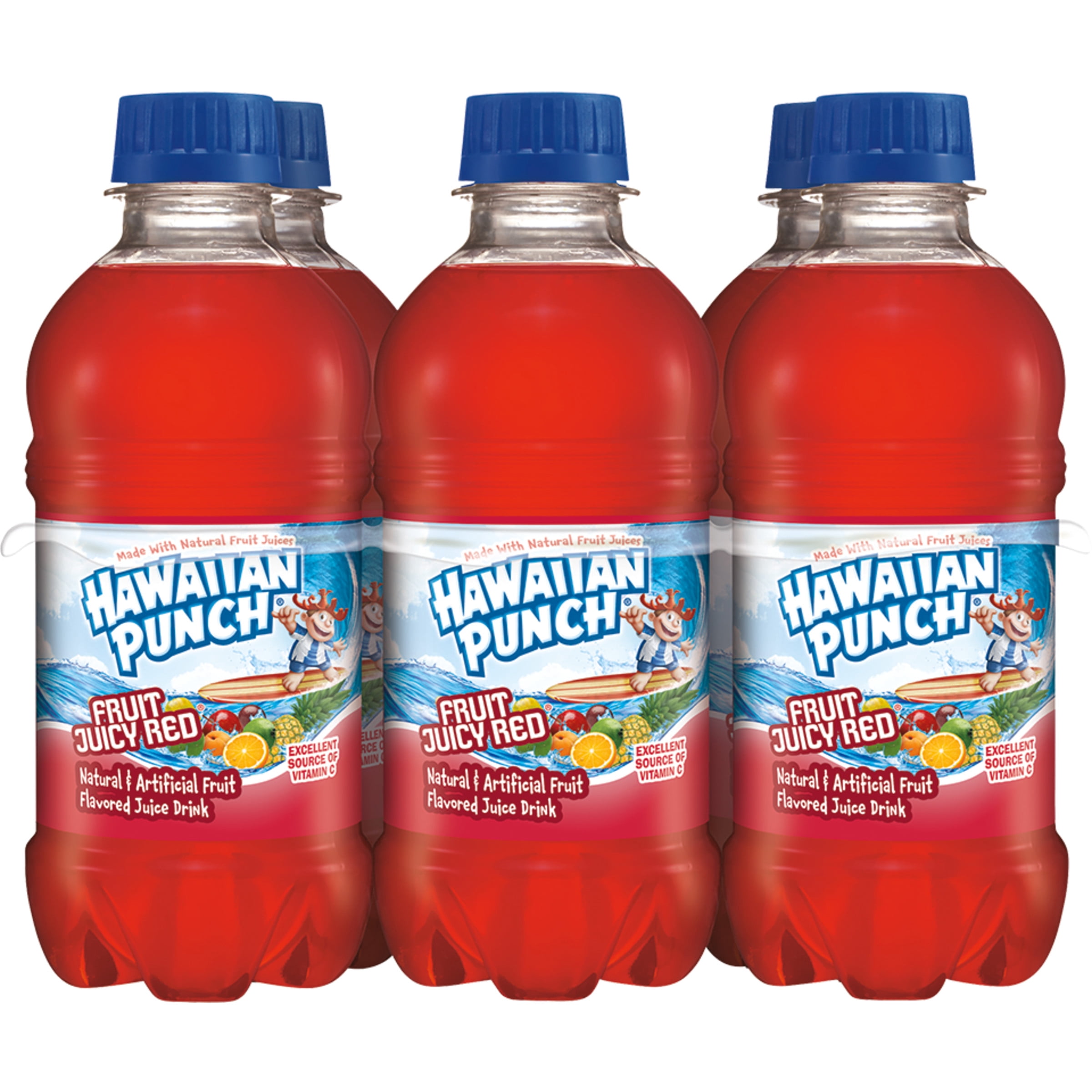 (24 Bottles) Hawaiian Punch Fruit Juicy Red, 10 fl oz