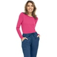 thumbnail image 2 of MediChic Scrubs Women's Knit Ultrasoft Stretch Long Sleeve Under Scrub T-Shirt, 2 of 4