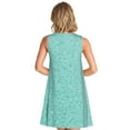 thumbnail image 6 of Lafuoo Teal Turquoise Glitter Pattern Women's Sleeveless Dress, Round Tie Pocket Short Sleeve Dress Summer Clothing, Suitable for Vacation, Leisure, Work-3X-Large, 6 of 8