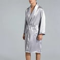 thumbnail image 4 of Donemore Men's Silky Loose Fit Bathrobe Lightweight Pajama Lounge Robe for Home Relaxation, 4 of 7