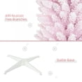 thumbnail image 6 of HOMCOM 7' Snow Flocked Artificial Christmas Tree Slim with Stand, Pink, 6 of 9