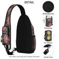 thumbnail image 3 of Floral Crossbody Sling Backpack for Womens Causal Sling Bag with Adjustable Shoulder Straps for Travel Hiking Chest Bag Daypack Anti-theft Purse, 3 of 6