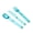 Blue, variant on QueMer Space Saving Magnetic Camping Utensils Aluminum Construction Fork Spoon