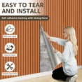 thumbnail image 7 of Peel and Stick PVC Slat Wall Panel, 118" x 15.75" Self Adhesive Faux Oak Wood Grain – 3D Soundproof Wall Panels for Ceilings, 7 of 7