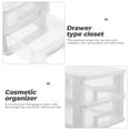 thumbnail image 2 of Drawers Organizer Box Cosmetic Storage Organizer Desktop Drawer Stationery Container, 2 of 8