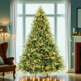 thumbnail image 3 of Tcbosik Pre-Lit Christmas Tree with 450 LED Lights, 6.5ft Artificial Lighted Holiday Tree for Home, Office with 2225 Branch Tips, Green, 3 of 7