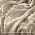 thumbnail image 5 of Elegant Comfort Cotton Waffle Blanket, Lightweight All-Season Bed Blanket,Full Size 88x88 Inches, Linen, 5 of 5