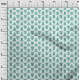 thumbnail image 3 of oneOone Silk Tabby Turquoise Green Fabric Asian Block Dress Material Fabric Print Fabric By The Yard 42 Inch Wide, 3 of 4