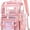 Pink, variant on Clear Backpack for School, PVC Clear Bookbag Heavy Duty Transparent Backpack for Stadium Events See Through Bag