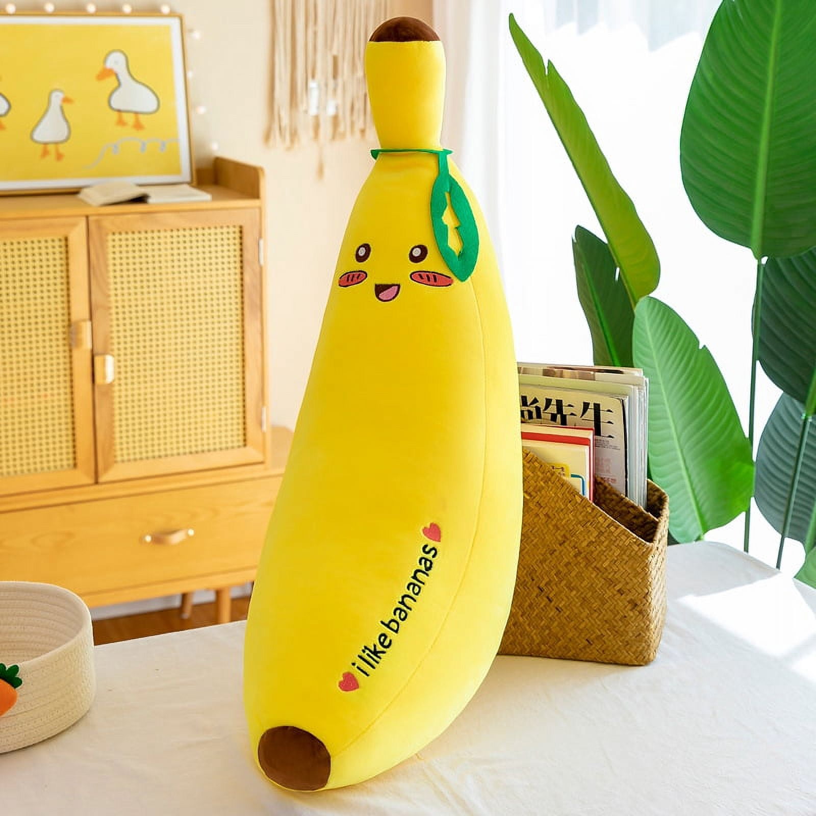 Peluche De Plátano Gigante BYNYXI – 70 Cm De Pura Suavidad, Almohada Y Compañero De Sueño Para Niños Y Niñas, Regalo Ideal