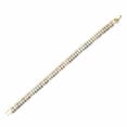 thumbnail image 2 of Gold-Tone Brass Cubic Zirconia Link Chain Smooth Tennis Bracelet Multicolor T166, 2 of 5