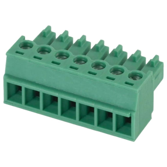 1803620 Terminal Block Plug 7 Position, Female Sockets 0.150 (3.81mm) - 180° Free Hanging (In-Line)
