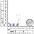 thumbnail image 2 of Gem Stone King 925 Sterling Silver Blue Tanzanite Pendant Earrings Set for Women (2.70 Cttw, Gemstone December Birthstone, Round 6MM, With 18 inch Chain), 2 of 3