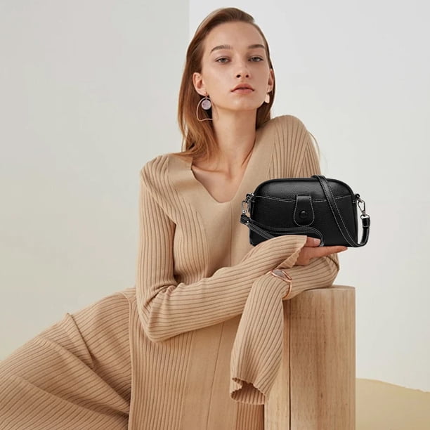 Bolso de hombro de piel suave lavada para mujer, con múltiples cremalleras, espacioso, de gran capacidad, para uso diario, viajes, trabajo, compras, neceser, de poliéster.