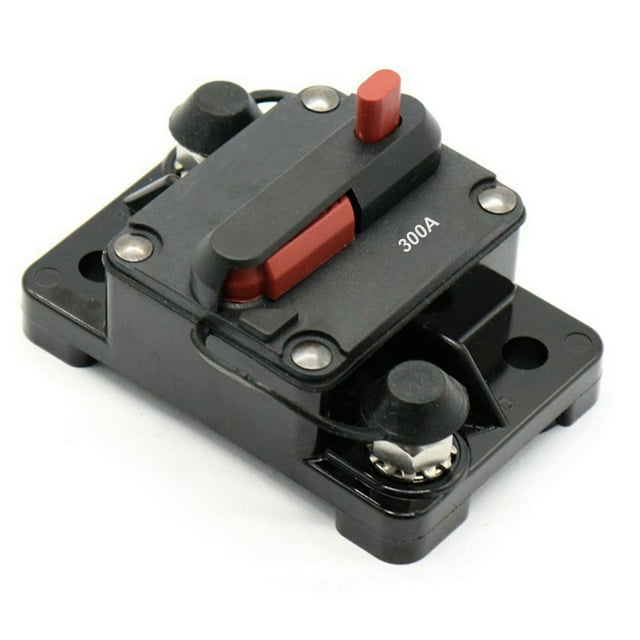 WEUVEB marine fuse block Circuit Breaker ABS Black with Overload Protection for Trailer 1Pack