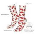 thumbnail image 4 of Salouo Watermelon Pattern Fun Novelty Crew Socks,Casual Athletic Socks Neutral Socks, 4 of 7