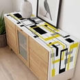 thumbnail image 4 of Yellow Black Geometric Table Runner - 36 Inch Long, Kitchen Dining Table Runner Dresser Scarves, Modern Simple Abstract Art Farmhouse Decor for Coffee Tables Wedding Party Banquet, 4 of 8