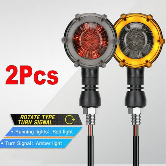 Cocobaby Motorcycle LED Bullet Blinker Brake Turn Signal Tail Light Red Amber For Harley