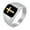 Silver Gold, variant on Men's Stainless Steel Punk Square Faith Cross Enamel Statement Ring Gothic Biker Finger Jewellery Black Size 10