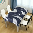 thumbnail image 7 of GZHJMY Cute Whale Square Tablecloth, Waterproof Stain Wrinkle Resistant Washable Polyester Table Cover for Picnic Dinner Holiday Kitchen Party Decor, 54 x 54 in Home Decor, 7 of 7