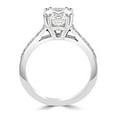 thumbnail image 3 of 2.20 Cts Cushion Engagement Ring/18K White Gold Plated Ring , Moissanite Bridal Ring, Genuine Moissanite Ring, Solitaire Ring, Moissanite Diamond Ring, 3 of 4