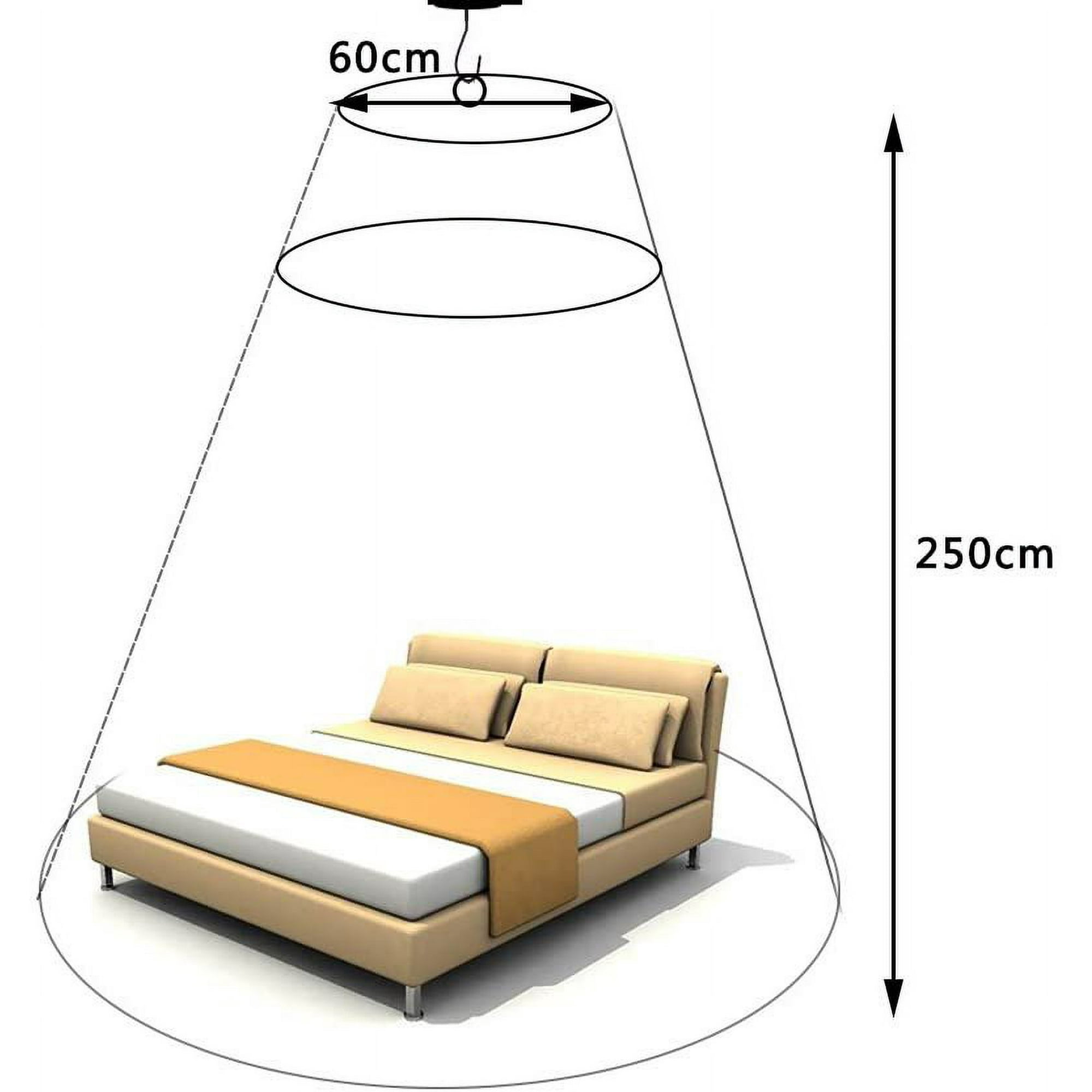 Eimilaly Ciel De Lit Moustiquaire Pour Décoration De Chambre De Fille - Protection Contre Les Insectes - Auvent à Suspendre Pour Adultes, Bébés, Camping En Plein Air, Violet/porte Simple