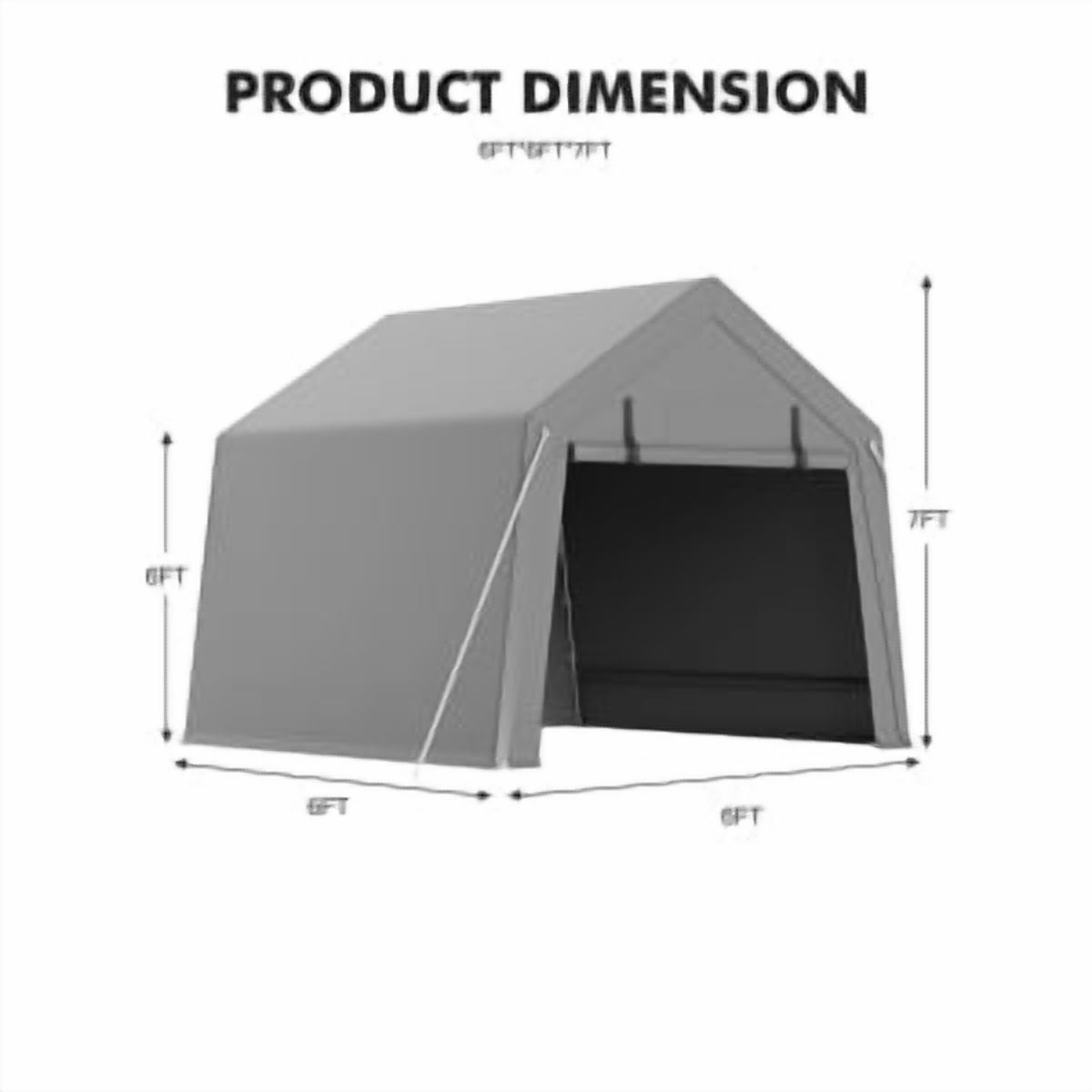 Shelter Storage Shed,Portable Garage Carport for Motorcycle,Boat, or Garden Tools,Bicycle Storage Shed with Roll-Up Zipper Door and Vent,Motorcycle Shelter with Waterproof PE Tarp