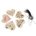thumbnail image 1 of licencia De Pintada - 5-Pack Hanging Heart licencia De Con Cuerda, Rústicos Para La Decoración para hogar, Regalos Para , , Gloria Piezas de madera colgantes del corazón, 1 of 9