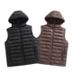 thumbnail image 5 of Ceisia Men's Fleece Lined Sleeveless Waistcoat with Detachable Cap Zipper Pockets Casual Gift Hooded Outerwear, 5 of 7