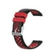 thumbnail image 1 of Silicona Deportes Correa transpirable Reemplazo de banda de reloj inteligente para Xiaomi Mi Watch, Negro Rojo 5.5-8.5 pulgadas 18 mm Yuarrent EL2325-03B, 1 of 2