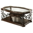 thumbnail image 4 of Laney 1-shelf Glass Top Rectangular Coffee Table Deep Merlot, 4 of 9