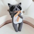 thumbnail image 2 of Stuffed Toy Raccoon Doll Nordic Style Soothing Pp Cotton Portable Cartoon Stuffed Animal Doll Home Decoration, 2 of 5