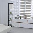thumbnail image 2 of Simple Designs Floor Lamp Etagere Organizer Storage Shelf with Linen Shade, 2 of 5