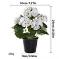 thumbnail image 4 of Artificial Camellia Potted Plant | Realistic Faux Outdoor Flowers for Spring & Summer Decor | Silk Look Plastic Plants for Porch, Balcony & Front Door | 1-Piece Planter Decoration, 4 of 6