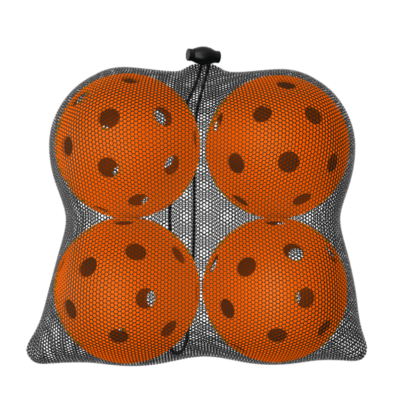 Pro Indoor Pickleballs USA Pickleball Approved Official 26 Hole Balls Free Mesh Bag Orange