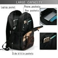 thumbnail image 4 of Cauagu Steampunk Cowboy Cat Print Travel Laptop with USB Charging Port,Extra Large Backpack College Backpack Business Work Bag Casual Daypack Perfert for Men Women, 4 of 7