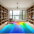 thumbnail image 2 of ODIKA 5'x7' Machine Washable Non-Slip Area Rug, Geometric Multicolor High Traffic Rug, Blue, 1068373, 2 of 7