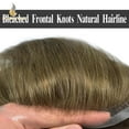 thumbnail image 6 of Lyricalhair Toupee for Men Full Lace Hairpieces Human Hair Replacement System 8"X10" Transparent Lace Mens Toupee Human Hair Units for Man Bleached Knots Male Hair Prosthesis, 6 of 7