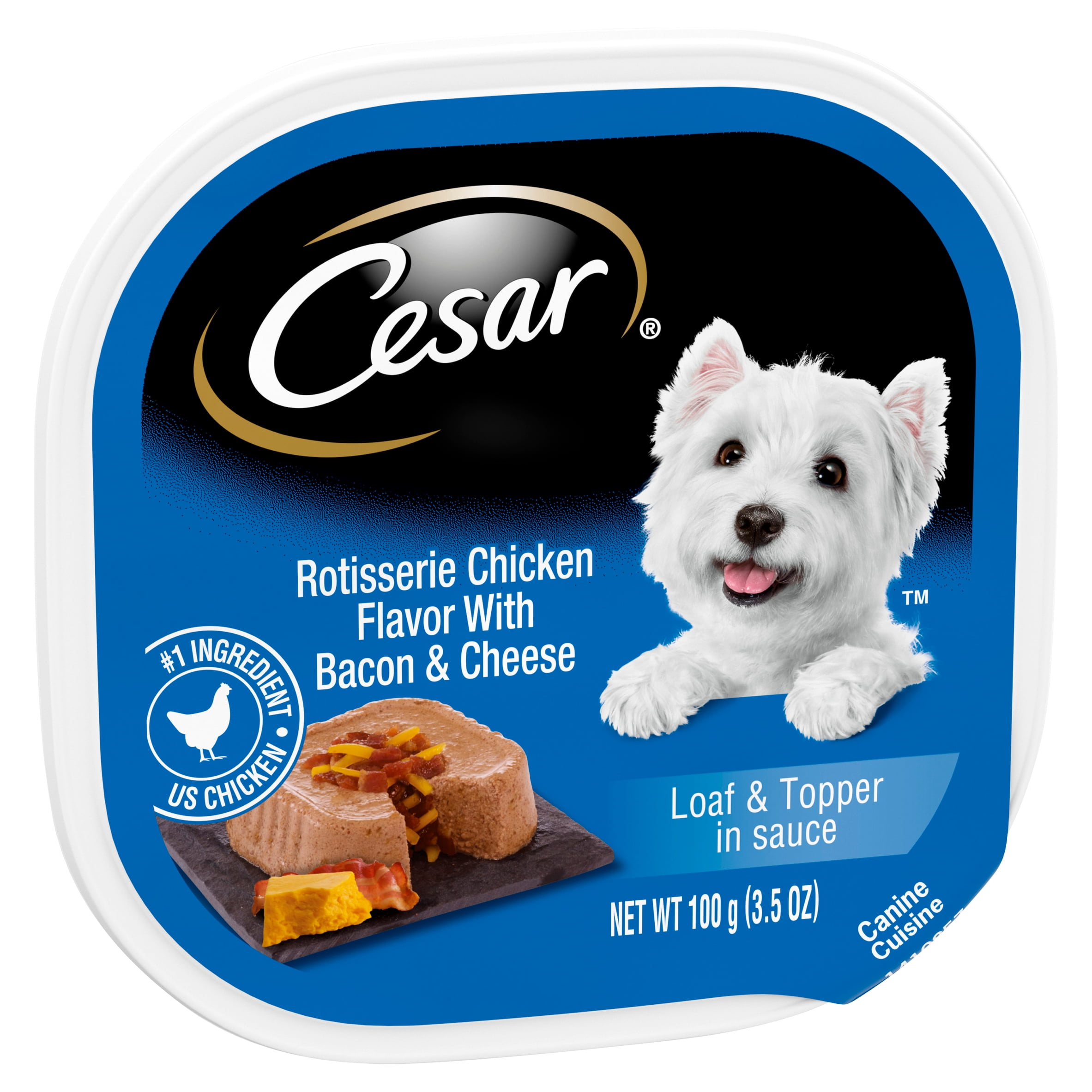 Cesar Loaf & Topper in Sauce Rotisserie Chicken Flavor with Bacon