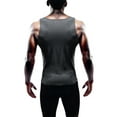 thumbnail image 4 of NELEUS Mens Compression Tank Top Athletic Workout Base Layer Undershirt 3 Pack,Black+Gray+Red,US Size L, 4 of 5