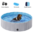 thumbnail image 2 of Topeakmart Foldable Pet Swimming Pool PVC Water Pond for Dogs/Cats/Kids, Gray, M, 39.5'', 2 of 13