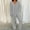 Gray, variant on Womens Sets Women Two Piece Outfits Long Sleeve Solid Color Tops with High Waist Pants Baggy Warm Pajama Sets