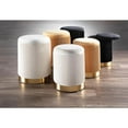 thumbnail image 5 of Marla Contemporary Nesting Pleated Ottoman Set in Gold Metal and Orange Velvet by LumiSource, 5 of 10