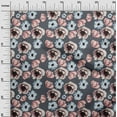 thumbnail image 2 of oneOone Cotton Poplin Twill Gray Fabric Flower Watercolor Dress Material Fabric Print Fabric By The Yard 56 Inch Wide, 2 of 4